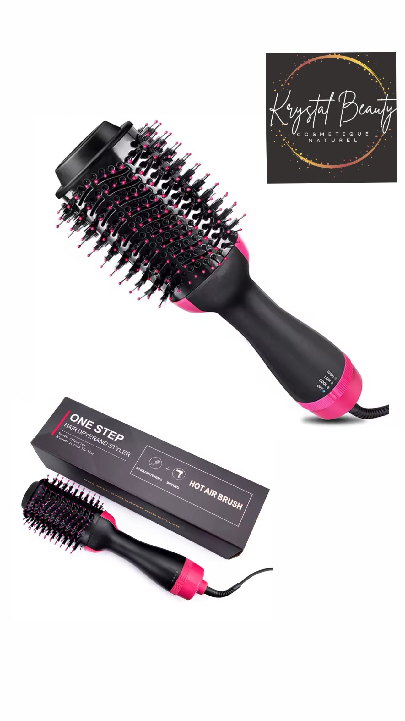 Brosse sèche cheveux, multifonction 4 en 1